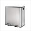 Poubelle double en acier inoxydable avec couvercle pour la cuisine, grande poubelle double et corbeille combinée, poubelles en métal pour la cuisine, seaux intérieurs en PP, rebord de doublure-114690764