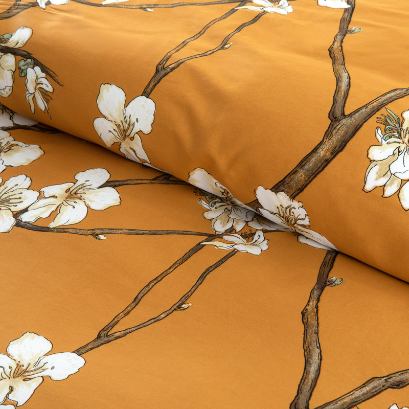 Almond Blossom Cotton Sateen Duvet Cover, King