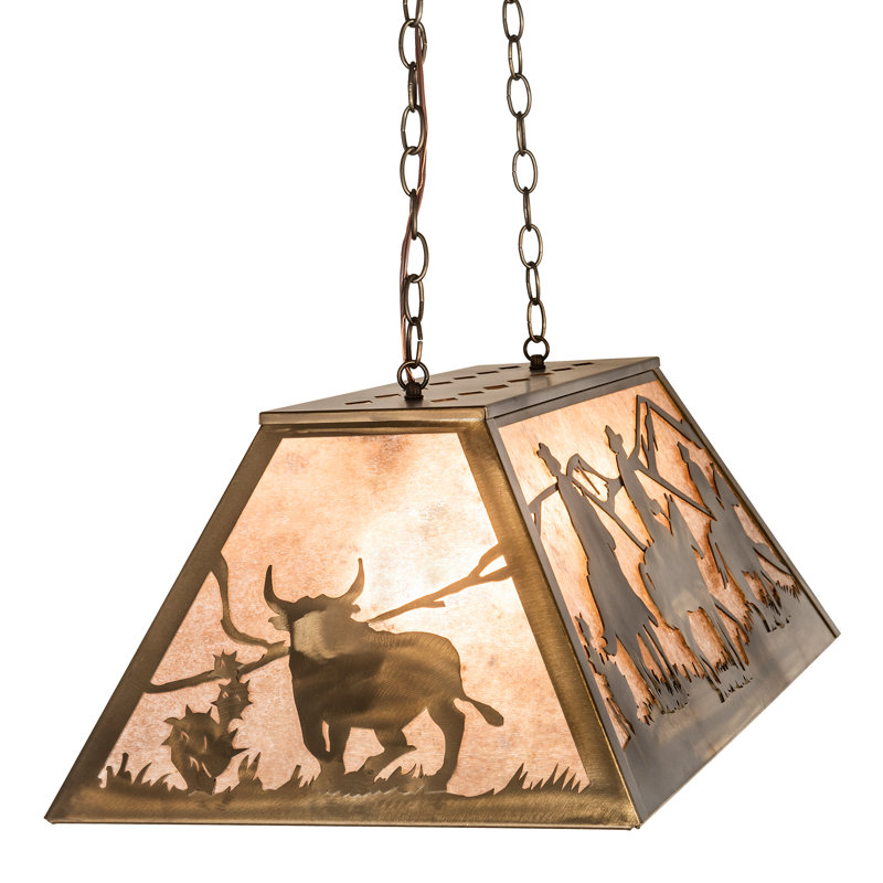 Cowboy And Steer 6 - Light Pendant