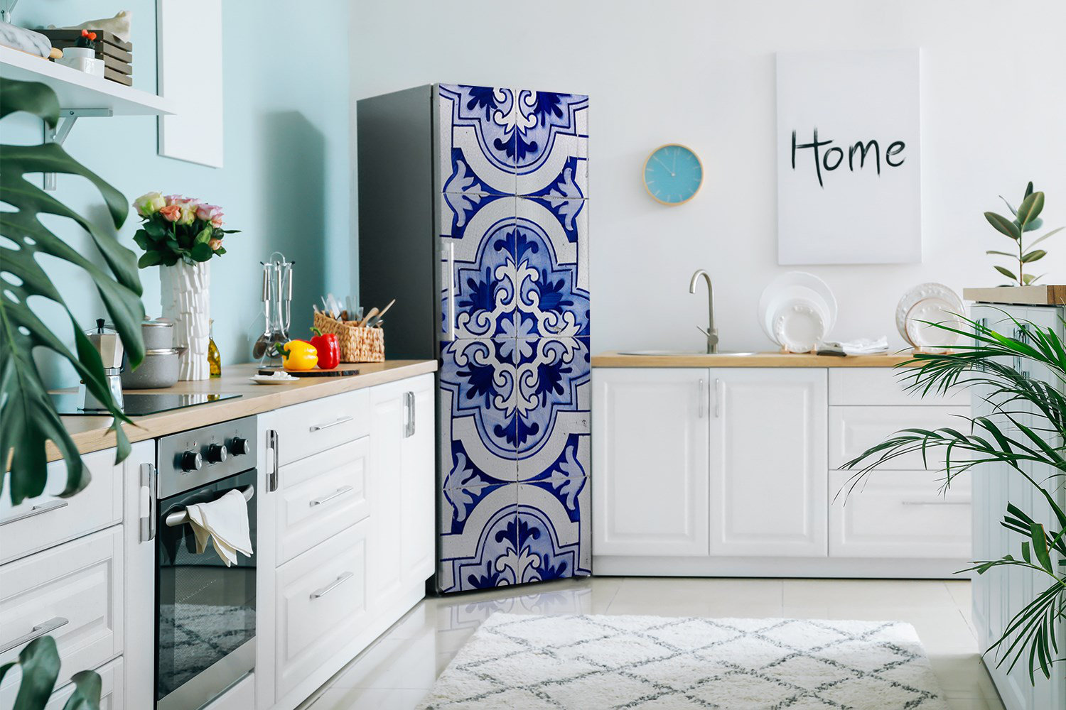 BohoLiving Blue Tile Door Sticker | Wayfair.co.uk