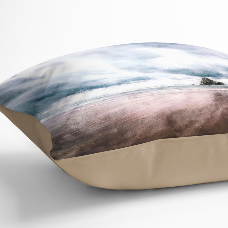 Square Throw Cushion, Stone, 55cm H x 55cm W x 20cm D