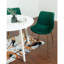 Ensemble de salle à manger contemporain 3 pièces, table de salle à manger ronde blanche avec 2 chaises-342909124-342909131