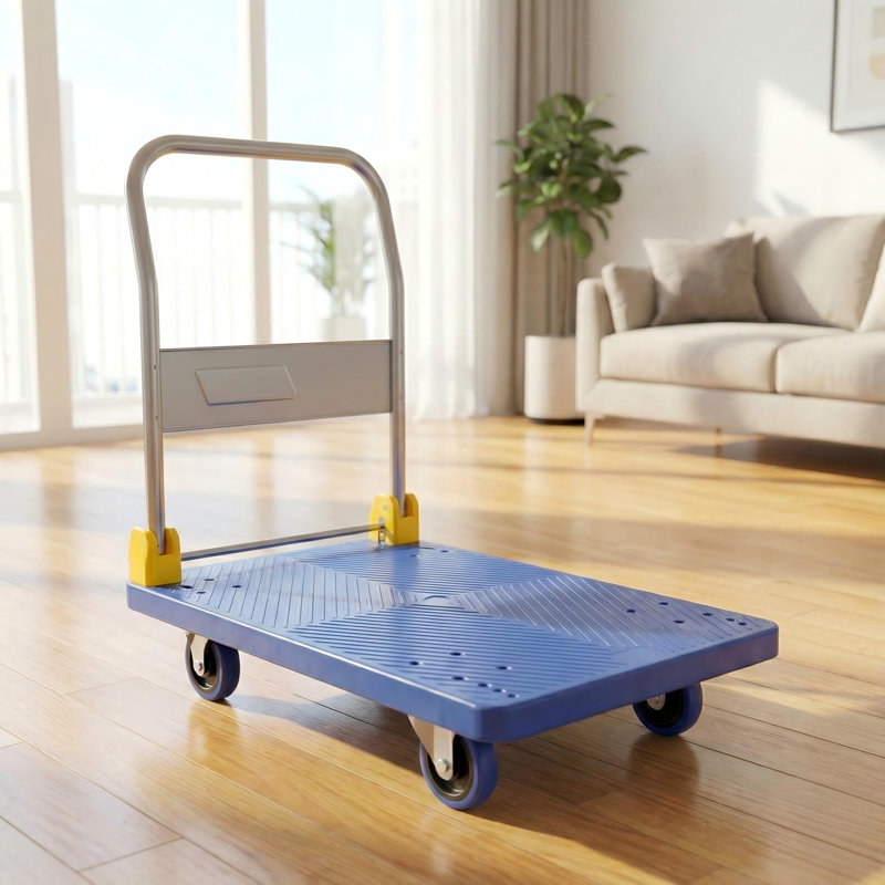 Heavy-Duty Foldable Platform Truck, Blue, 35.8" H x 23.2" W x 35.4" D