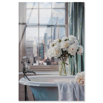 Lovely NYC Bathroom Acrylic Print Bathroom Wall Decor by Art Remedy, Ready to Hang, 16 x 24