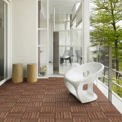 Carreau de terrasse en bois massif 12 "x 12"