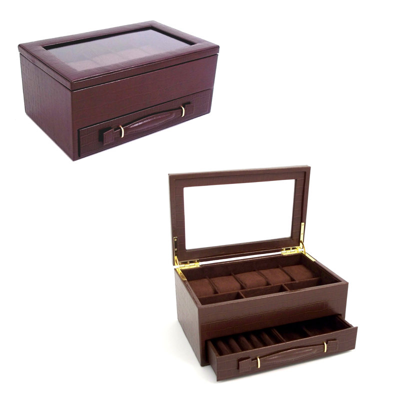 Leather Jewelry Box + Drawers