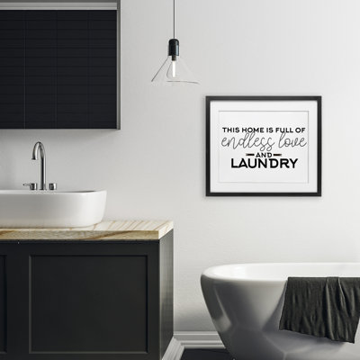 «Endless Love & Laundry», reproduction encadrée sous verre, design par Kim Allen