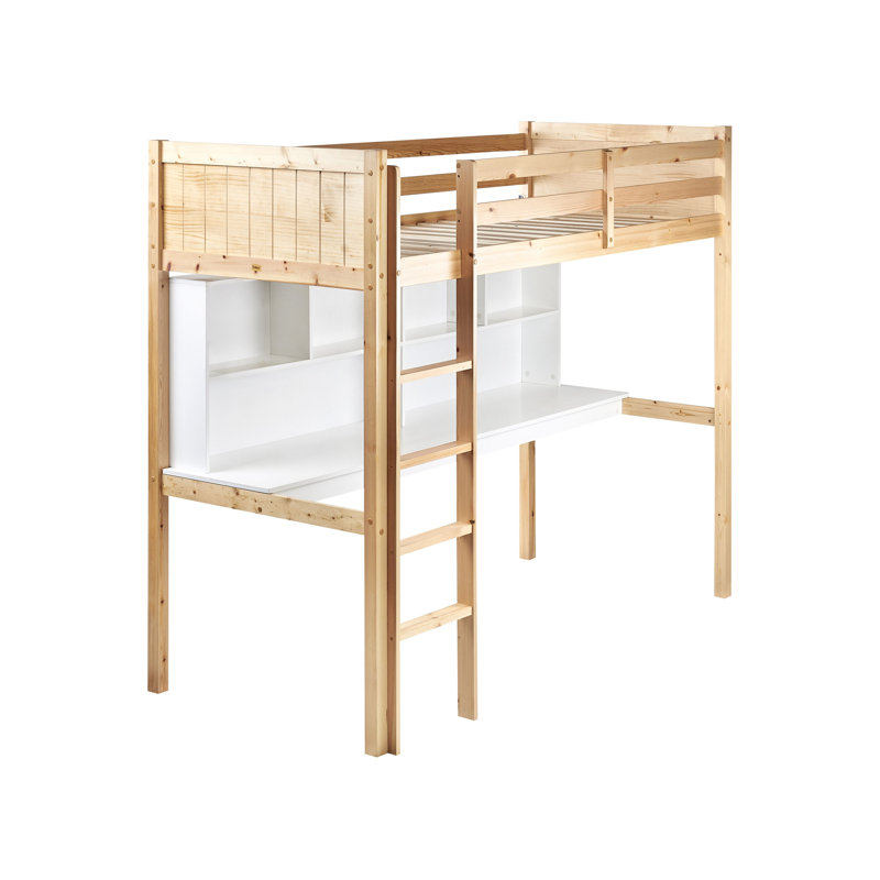 FOUCAMONT Solid Wood Storage Bed, Brown