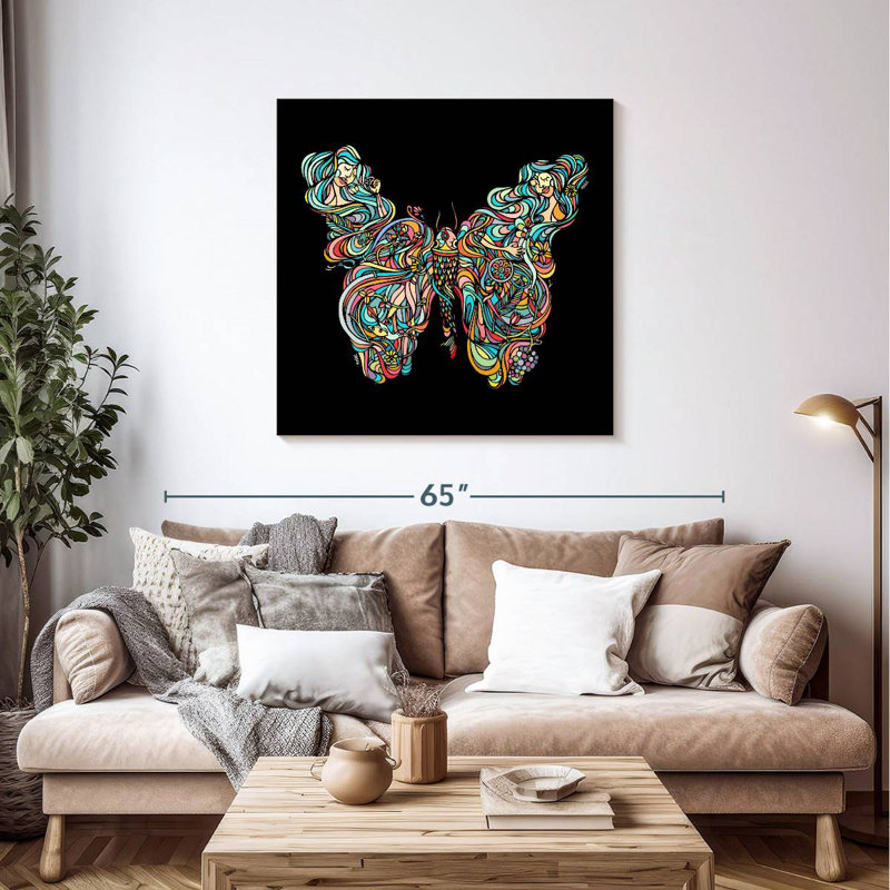 Papillon vibrant Brampt, H 39 po x l 39 po