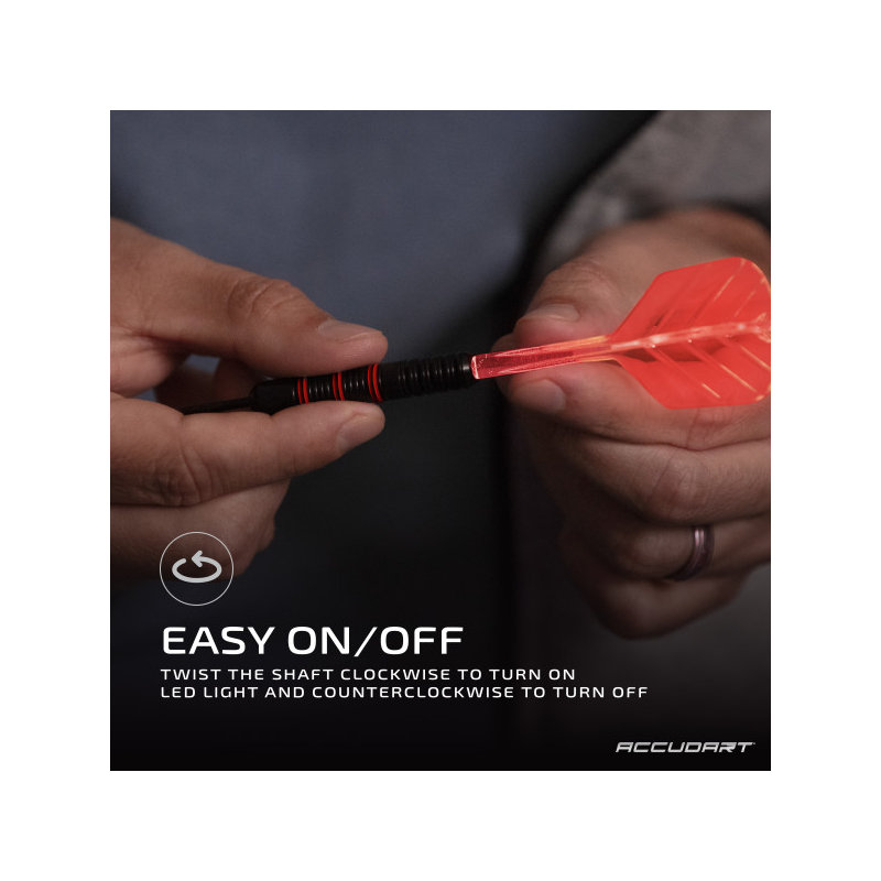 Accudart Tracer 3pk LED Darts, Red