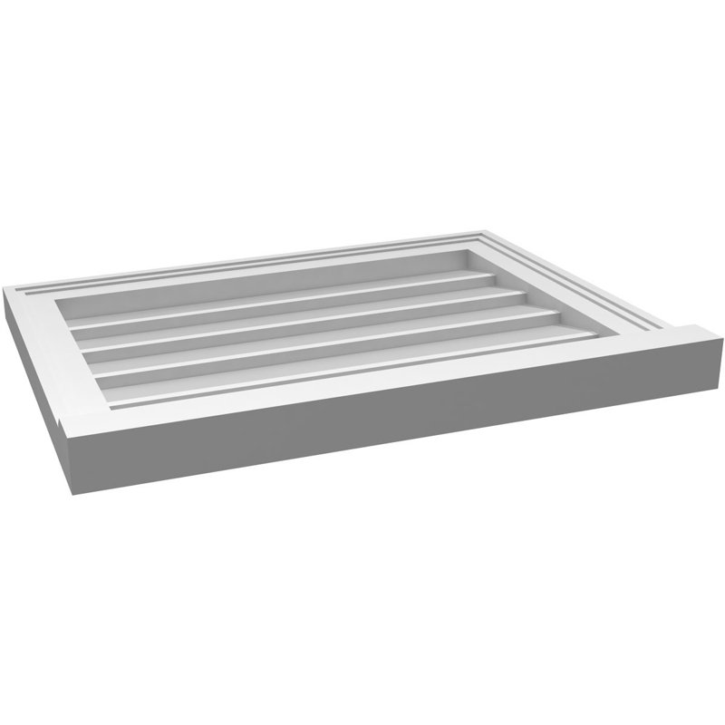 Cadre de seuil Brickmould, brun clair apprêté, H 18 po x l 24 po x P 2 po