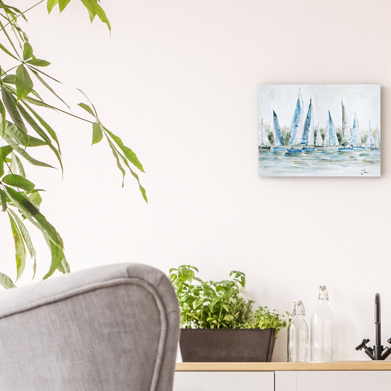 Peinture sur toile tendue, H 12 po x l 16 po x P 1,5 po