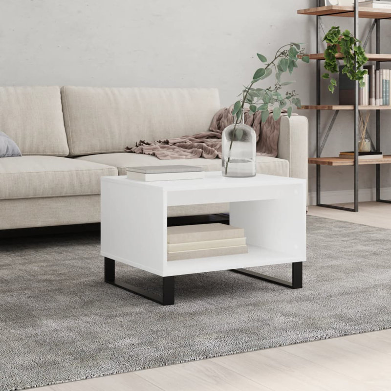 Azilynn Sled Coffee Table with Storage, White