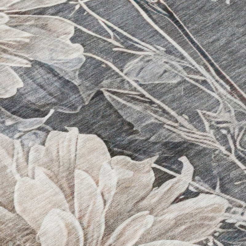 Machine Washable Indoor/Outdoor Chantille ACN2933 Floral Rug, 8' Round