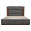Base de lit tapissier grand format avec tête de lit en bois-294680271