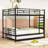 Antolic Full Over Full Iron Bunk Bed With Twin Trundle And Safety Guardrails-988233213
