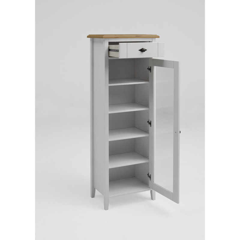 Mcgrew Linen Cabinet, White/Light Oak