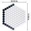 Metro Geo 1" Hex Matte White with Black Edge 10-1/2" x 11-5/8" Porcelain Mosaic Tile