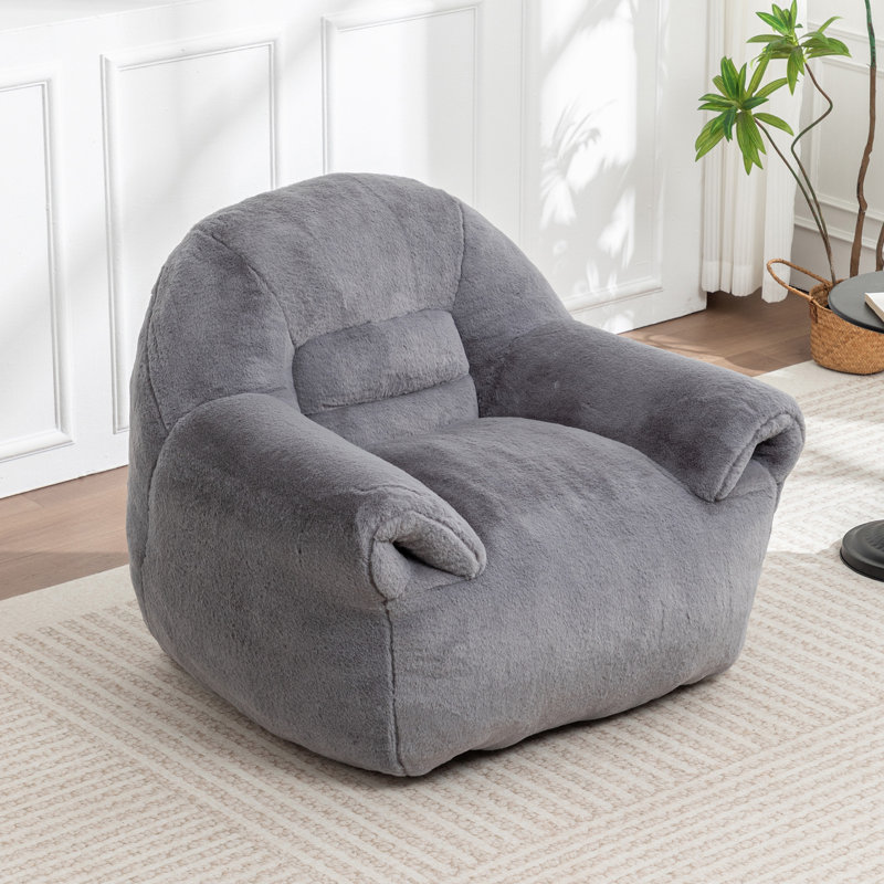 Fauteuil à billes, Fausse fourrure grise foncée