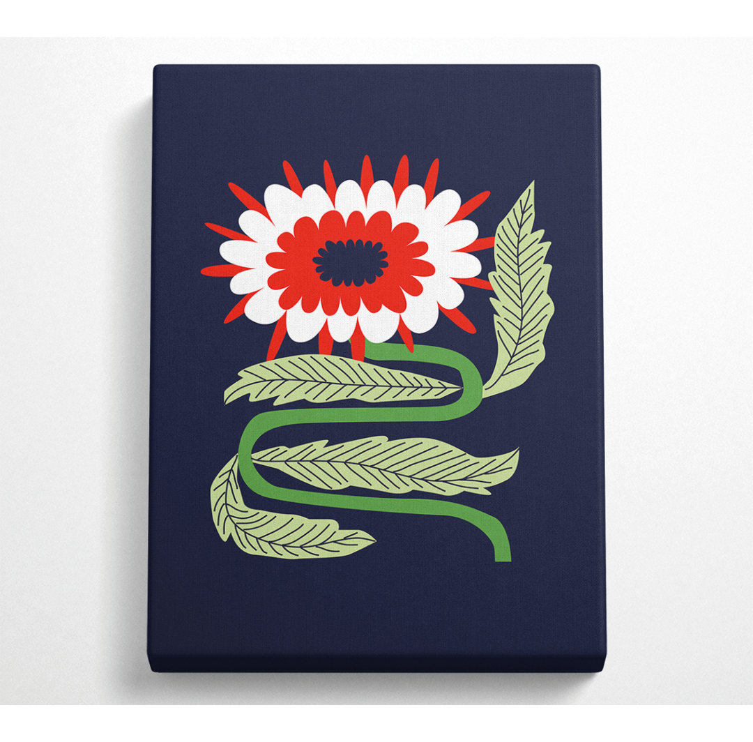 Funky Bohemian Flower Art Canvas Kunstdruck