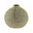12.5X3x12.5" Gold Ceramic Accent Vase With Vertical Ribbed Texture