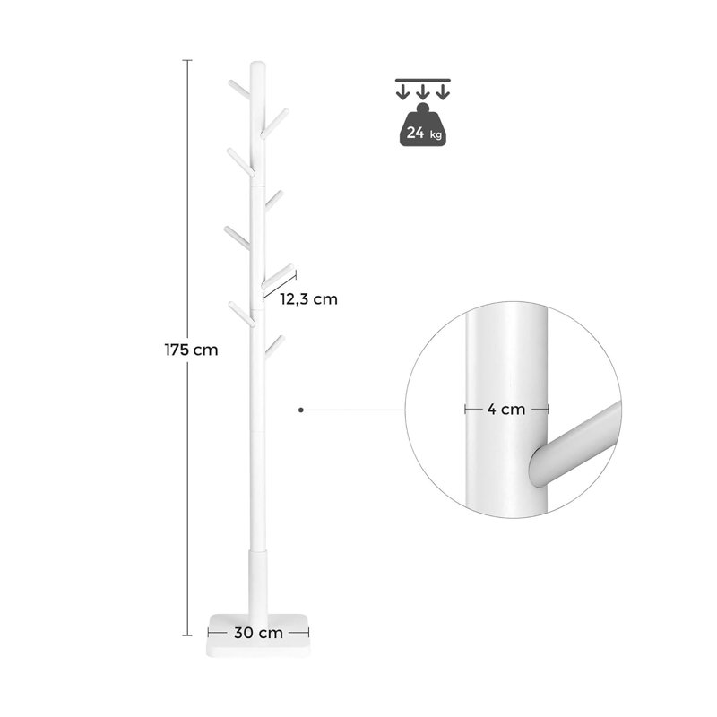 Carmila Freestanding 8 - Hook Coat Rack