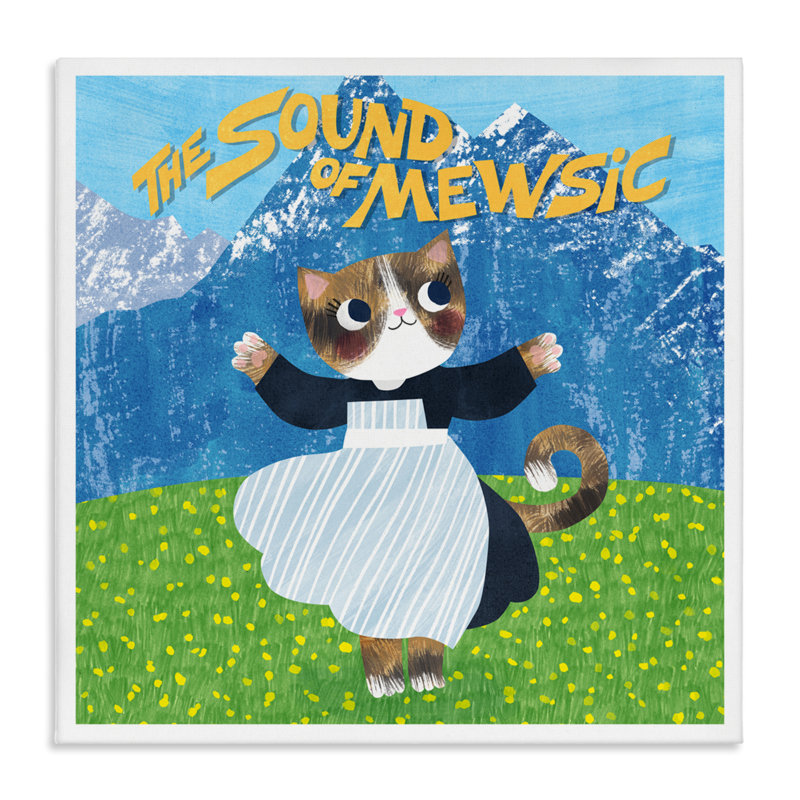 Sound of Mewsic, parodie d'un chat, design par Angie Rozelaar, H 30 po x l 30 po