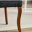 2 chaises de salle à manger en rayonne noires en tissu, dossier haut pour un confort d'assise imbattable, pieds en bois massif incurvés Sw1847bk-176326756