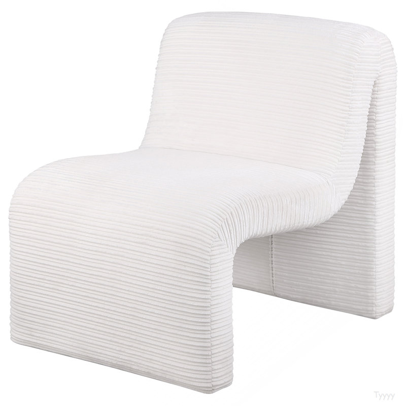 Fauteuil d'appoint incurvé Winne, Ivory
