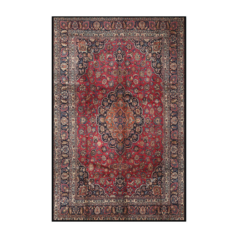 Tapis décoratif rouge à motif oriental kaydence, Rectangle 5 pi x 8 pi