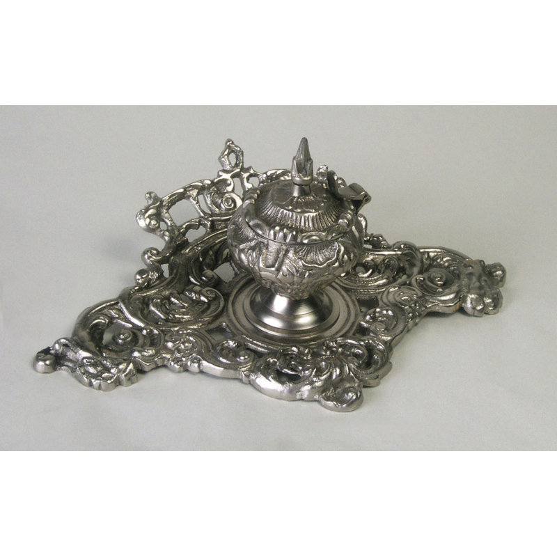 Inkwell simple décoratif, argent