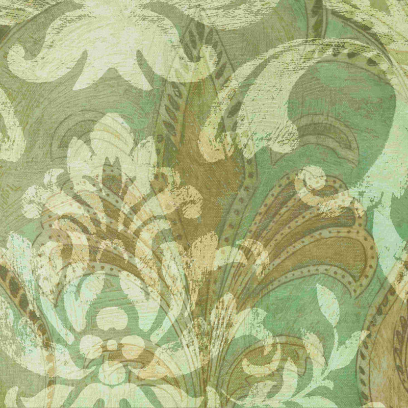 «Spa Damask Textile 1», peinture sur toile tendue, H 12 po x l 12 po