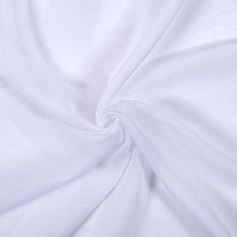 Paire de rideaux transparents avec œillets Amarely, Blanc, L 52 po x L 96 po