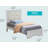 Elegant Silver Champagne Twin Bed