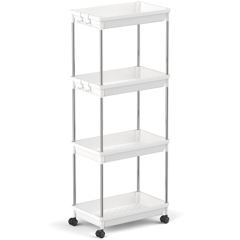 39.37cm H x 7.87cm W Utility Cart, White