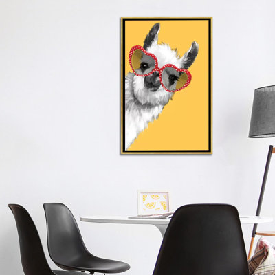 Art de llama mode avec verres à hipster