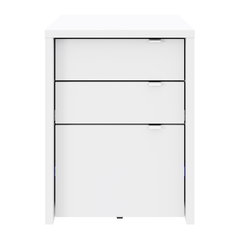 19 " Wide Vertical Filing Cabinet, White