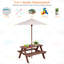 Aundrey Rectangular Outdoor Picnic Table With Umbrella Hole , 89cm cm W 79cm cm D