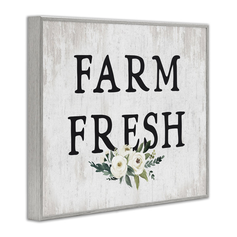 «Farm Fresh with Roses», art de la giclée encadrée par lettré et doublé, Estampe numérique Farmhouse, H 11 po x l 14 po