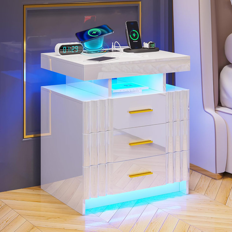 Guia 19.7'' W Nightstand, White