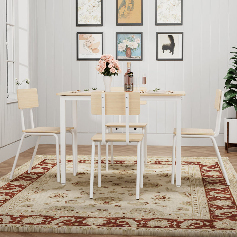 5-Piece Dining Table Set With 4 Chairs