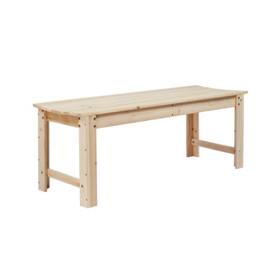 Solid Wood Backless Garden Bench