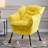 Fabric Large Lazy Chair Accent Reading Lounge Sofa Chair With Armrest & Ottoman-708770763