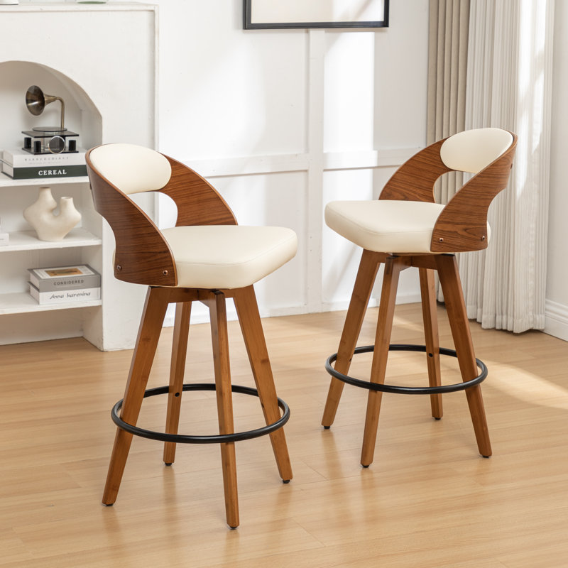 Cayuga Swivel Bar Stool, Beige, Counter Stool (68cm Seat Height)