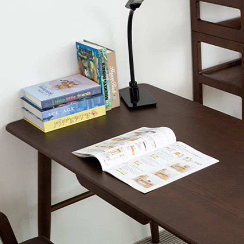 Bureau créatif et durable en bois massif, H 29,92 po x l 47,24 po x P 25,59 po, Marron foncé