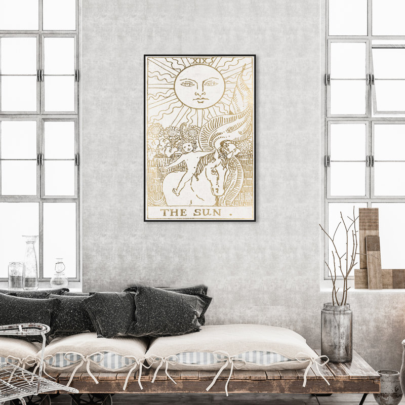 " The Sun Tarot Luxe ", Black Framed, 45" H x 30" W