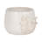 Stoneware Ceramic Planter with Textured Botanical Design.-1034251705