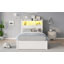Lit plateforme avec tiroirs de rangement intégrés, tête de lit éclairée, armoire coulissante et agencement réversible flexible pour les chambres à coucher modernes.-1701279951-1701279984