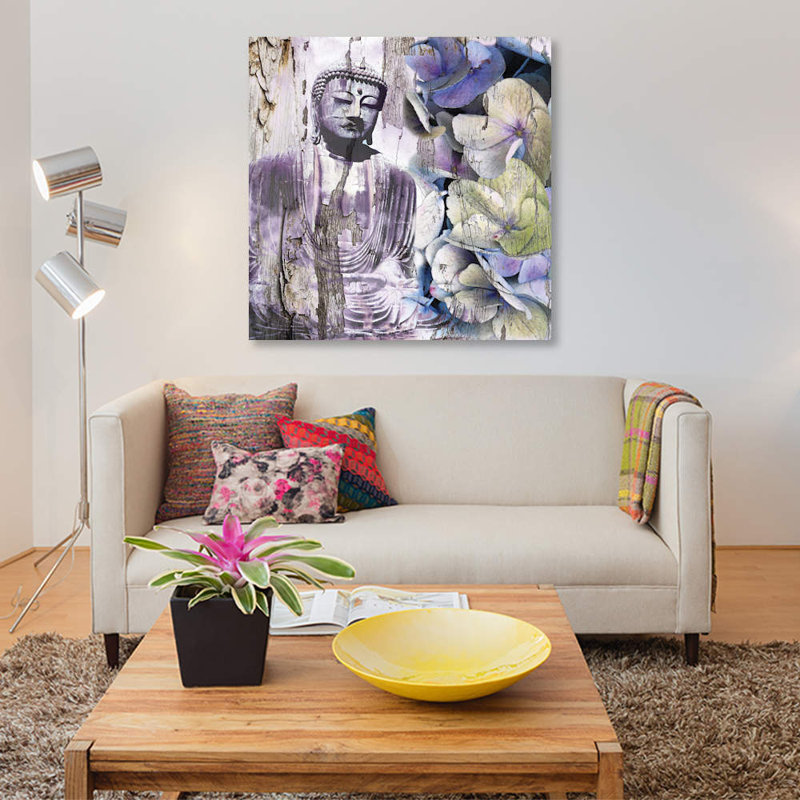 «Timeless Buddha III», impression sur toile, H 37 po x l 37 po x P 1,5 po, Toile tendue