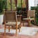 Seras 6 - Person Teak Wood Patio Dining Set with Rectangular Table